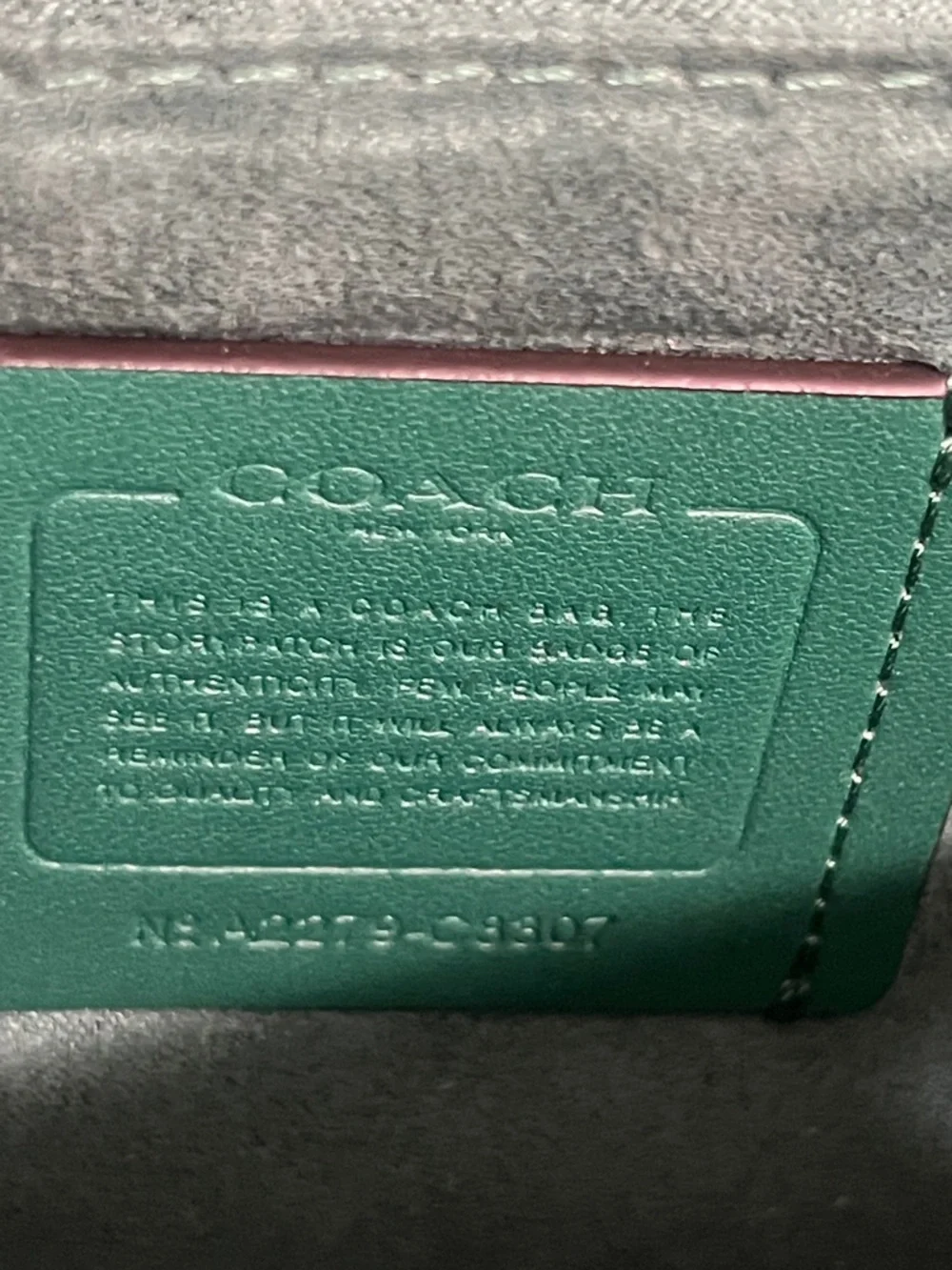 Coach Green Signature Jacquard Crossbody Shoulder Bag - Picture 11 of 15